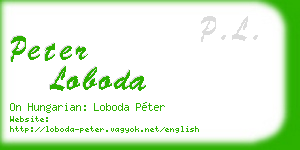 peter loboda business card